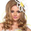 קישוט פרח צהוב לבן לשיער