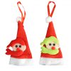 שני כובעי סנטה קטנים עם עיטור לתלייה
